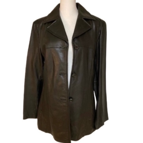Nine West Jackets & Blazers - EUC Nine West Leather Jacket Size Medium